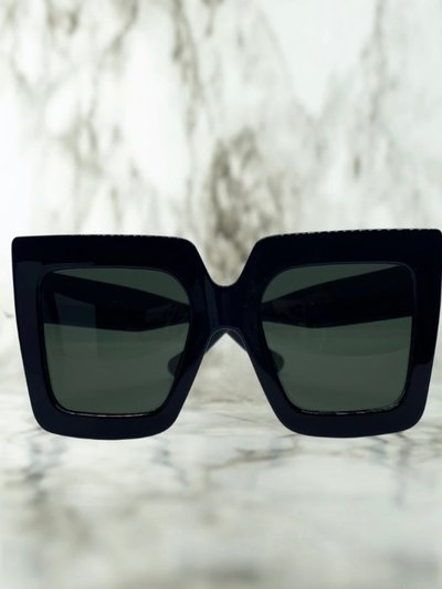 Tribal Eyes Onyx Oversized Square Black Unisex Sunglasses product