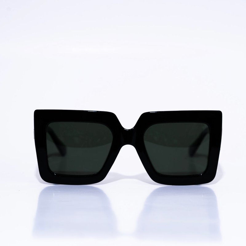 Tribal Eyes Onyx Oversized Square Black Unisex Sunglasses