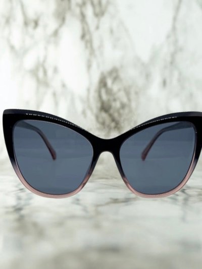 Tribal Eyes Sofia Women’s Black Pink Accent Cat Eye Sunglasses product