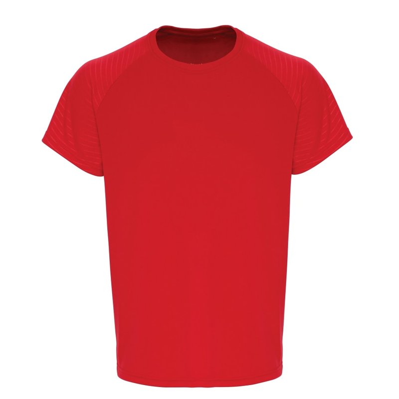Tridri Mens Embossed Sleeve T-shirt (fire Red)