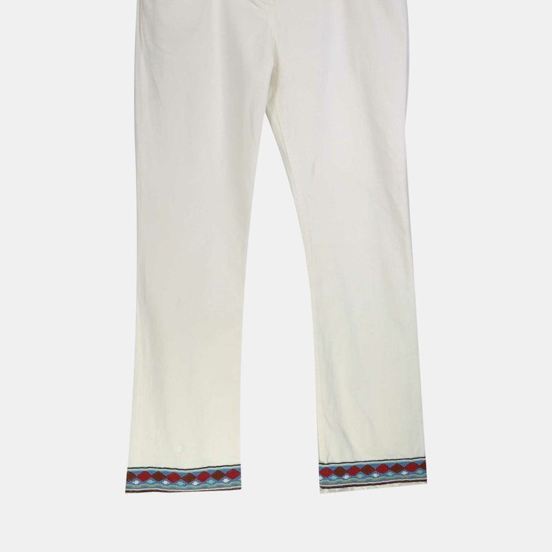Shop True Royal Women's Beige Dakota Pants & Capri In White