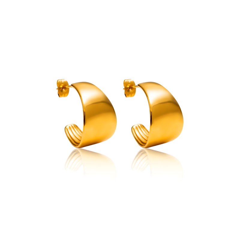 Tseatjewelry Neo Hoop Earrings In Gold