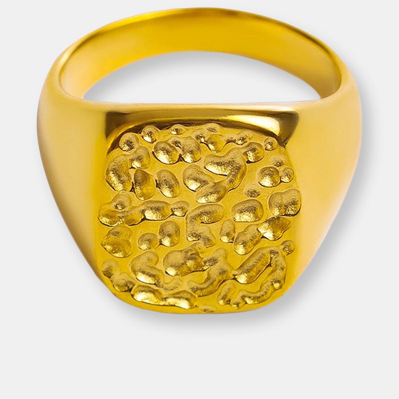 Tseatjewelry Sea Ring In 18k Gold Plated