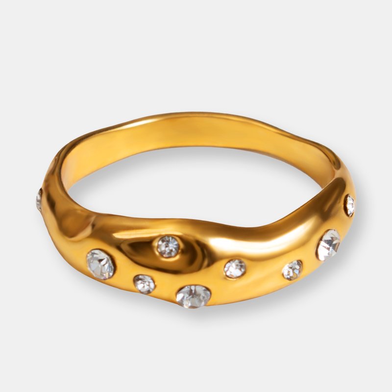 Tseatjewelry Skip Ring In 18k Gold Plated