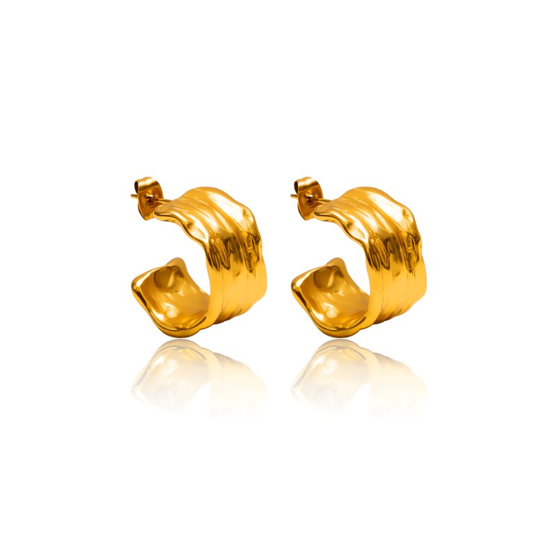 Tseatjewelry Soho Hoop Earrings In Gold