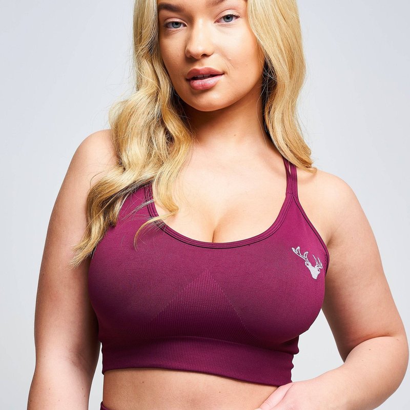 Shop Twill Active Boundless Recycled Strappy Sports Bra In Red