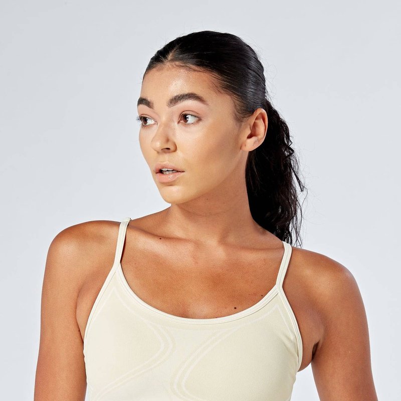 Shop Twill Active Recycled Colour Block Body Fit Seamless Sports Bra In White