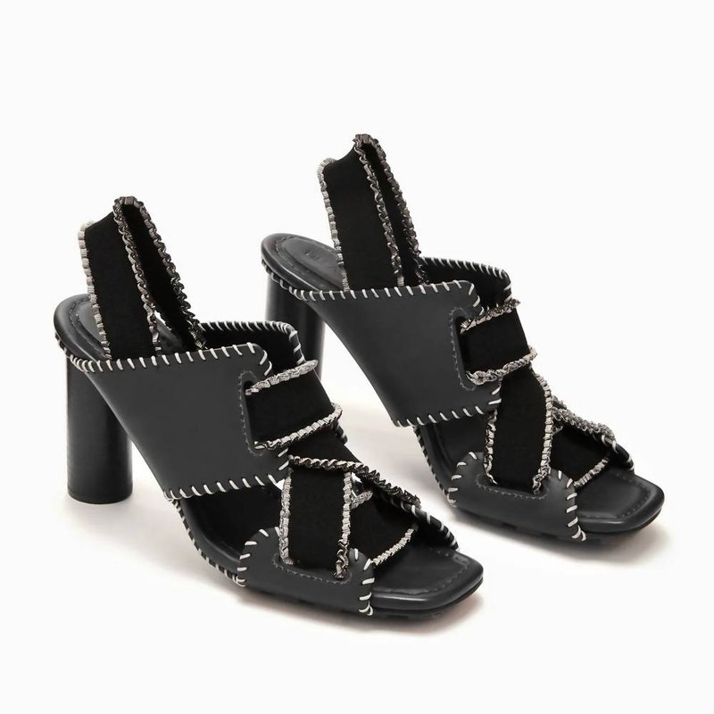 Shop Ulla Johnson Bianca Elastic High Heel In Black