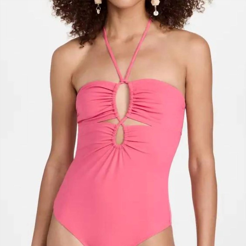 Shop Ulla Johnson Minorca Maillot One Piece Swimsuit In Pink
