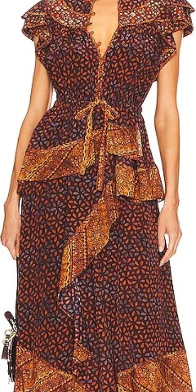 Shop Ulla Johnson Netra Dress Agate In Brown