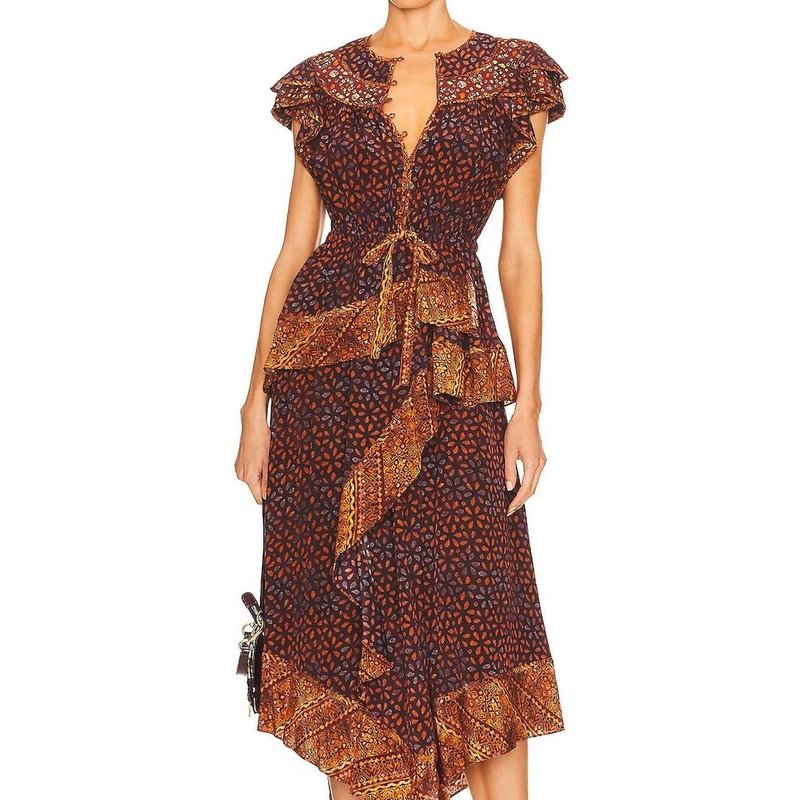 Shop Ulla Johnson Netra Maxi Dress In Brown