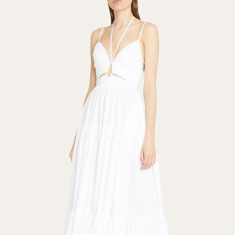 Shop Ulla Johnson Women's Phoebe Dress Halter Neck Cut Out In White