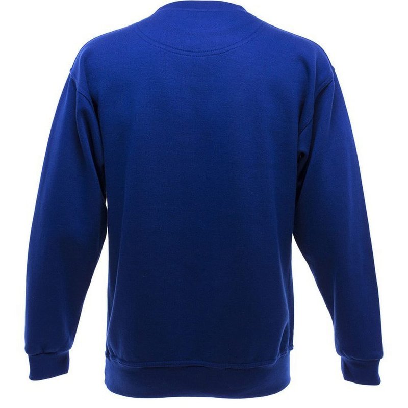 Ultimate Clothing Collection Ucc 50/50 Mens Heavyweight Plain Set-in Sweatshirt Top (royal) In Blue
