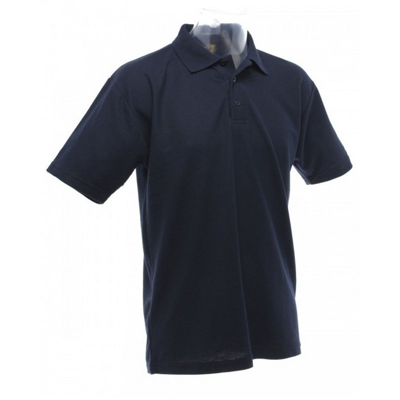 ULTIMATE CLOTHING COLLECTION ULTIMATE CLOTHING COLLECTION UCC 50/50 MENS PLAIN PIQUÉ SHORT SLEEVE POLO SHIRT (NAVY BLUE) 
