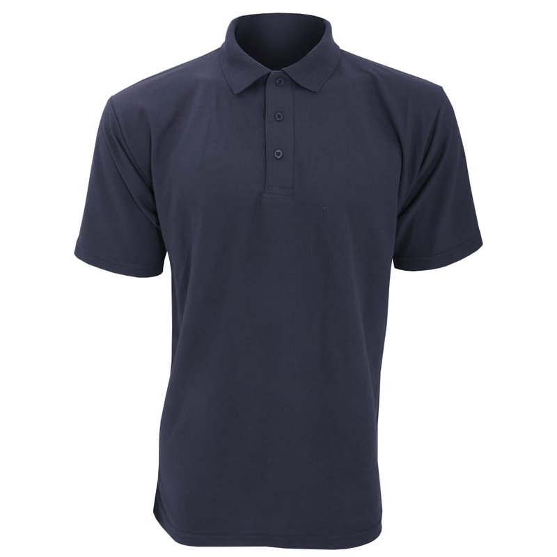 Ultimate Clothing Collection Ucc 50/50 Mens Plain Piqué Short Sleeve Polo Shirt (navy Blue)
