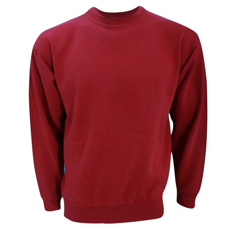 Ultimate Clothing Collection Ucc 50/50 Unisex Plain Set-in Sweatshirt Top (burgundy) In Purple