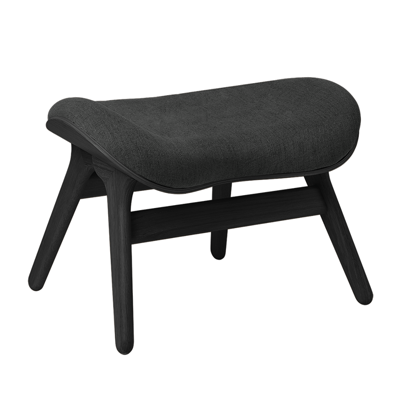 Umage A Conversation Piece, Ottoman, Horizons In Wood: Black/upholstery: Shadow