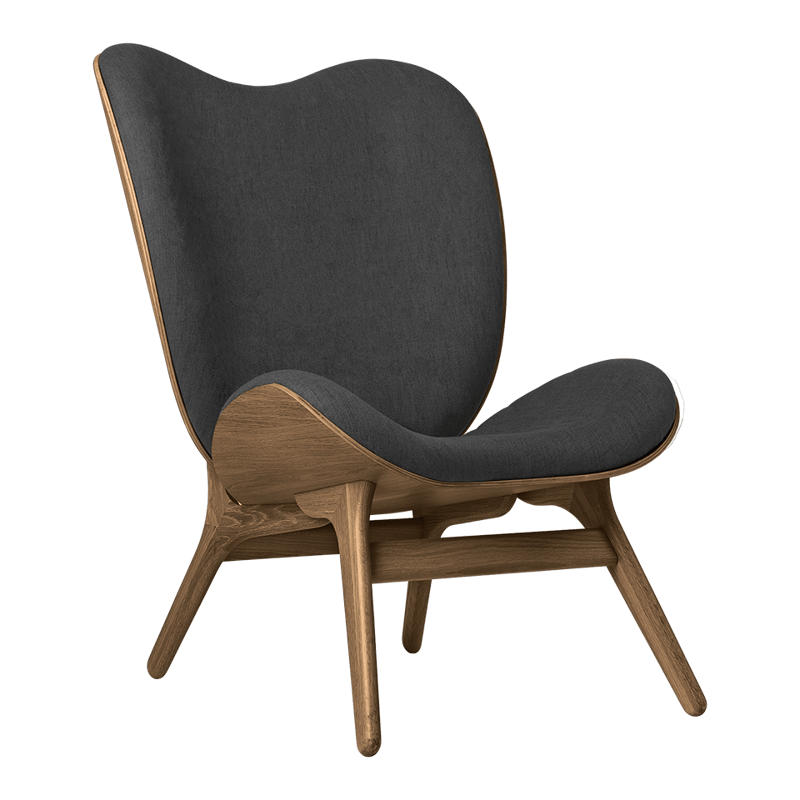 Umage A Conversation Piece,lounge Chair, Tall, Horizons In Wood: Dark Oak/upholstery: Shadow