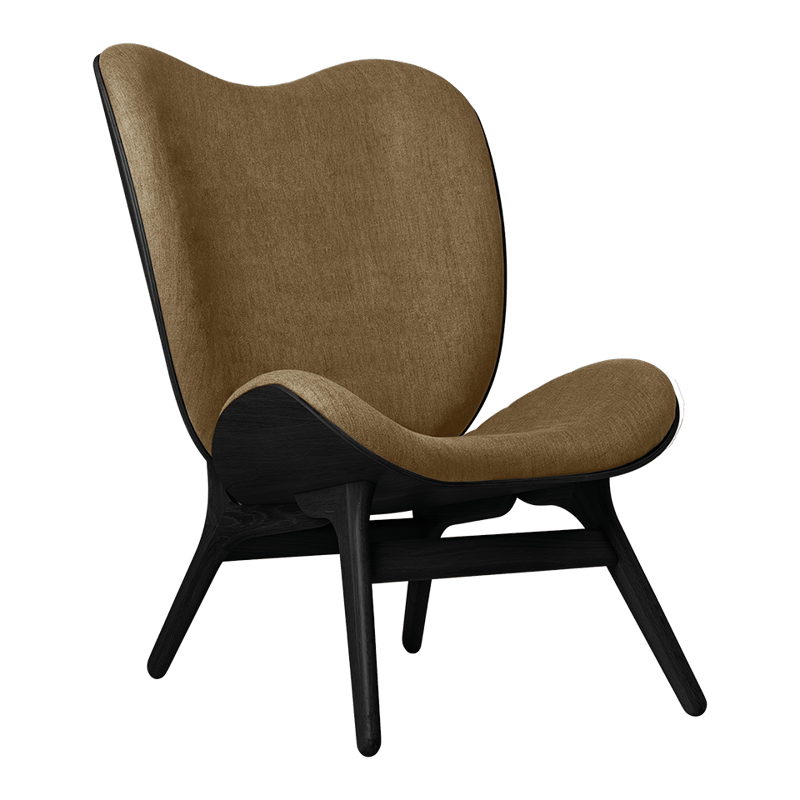 Umage A Conversation Piece,lounge Chair, Tall, Horizons In Wood: Black/upholstery: Sugar Brown