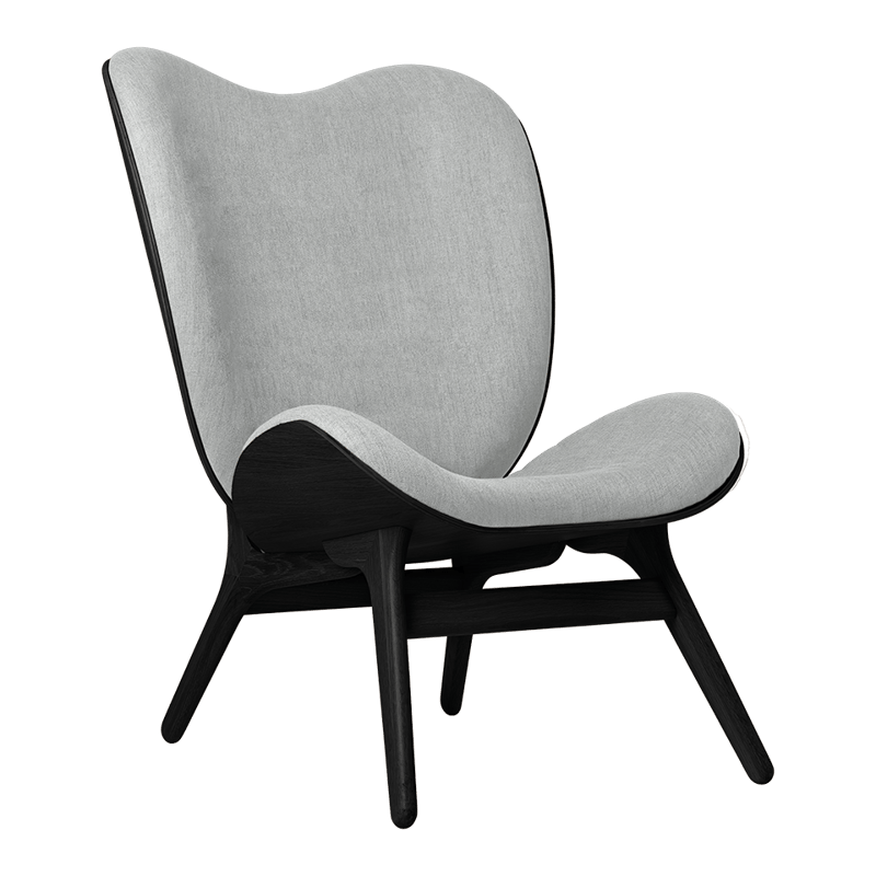 Umage A Conversation Piece,lounge Chair, Tall, Horizons In Wood: Black/upholstery: Sterling