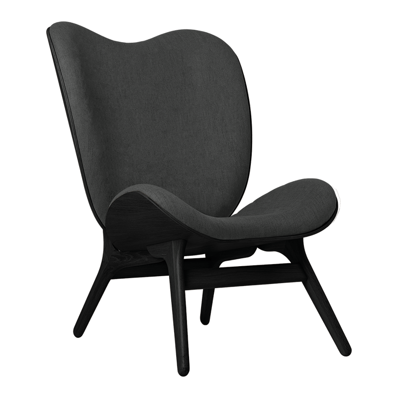 Umage A Conversation Piece,lounge Chair, Tall, Horizons In Wood: Black/upholstery: Shadow