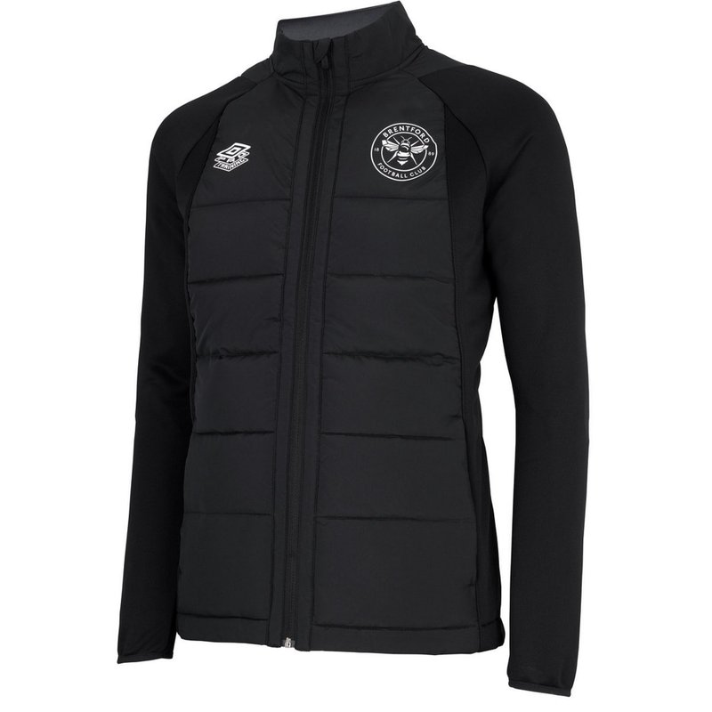 Umbro Brentford Fc Mens 22/23 Thermal Jacket In Black