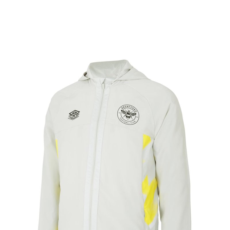 Umbro Brentford Fc Mens 22/23 Waterproof Jacket In White