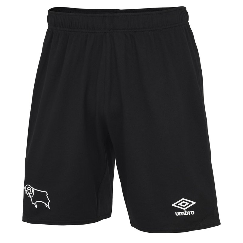Umbro Derby County Fc Mens 22/23 Home Shorts In Black