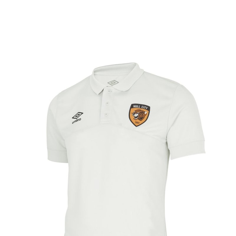 Umbro Hull City Afc Mens 22/23 Polo Shirt In White