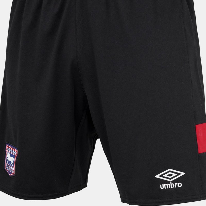 Umbro Ipswich Town Fc Mens 22/23 Away Shorts In Black