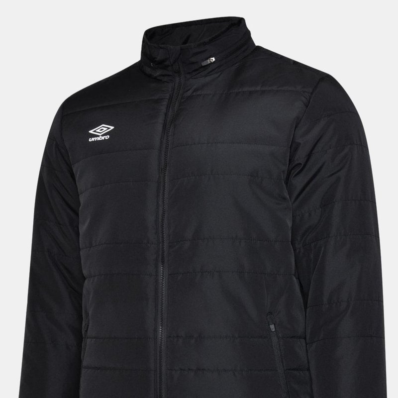 Umbro Mens Club Essential Bench Jacket In Black