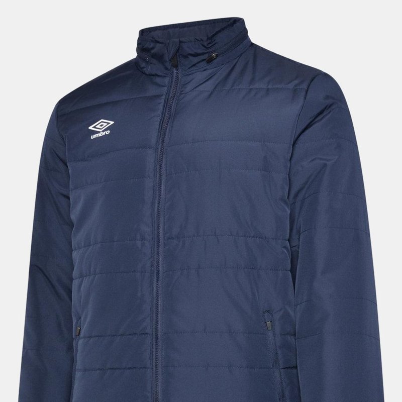 Umbro Mens Club Essential Bench Jacket In Blue