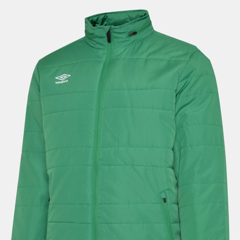 Umbro Mens Club Essential Bench Jacket In Green