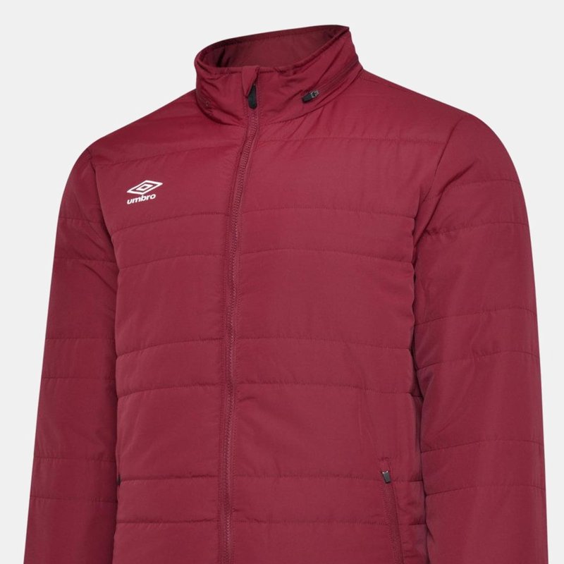 Umbro Mens Club Essential Bench Jacket In Red