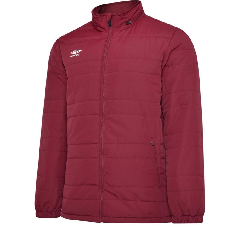 Umbro Mens Club Essential Bench Jacket In Red