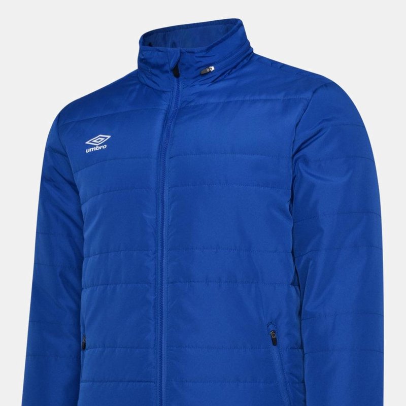 Umbro Mens Club Essential Bench Jacket In Blue