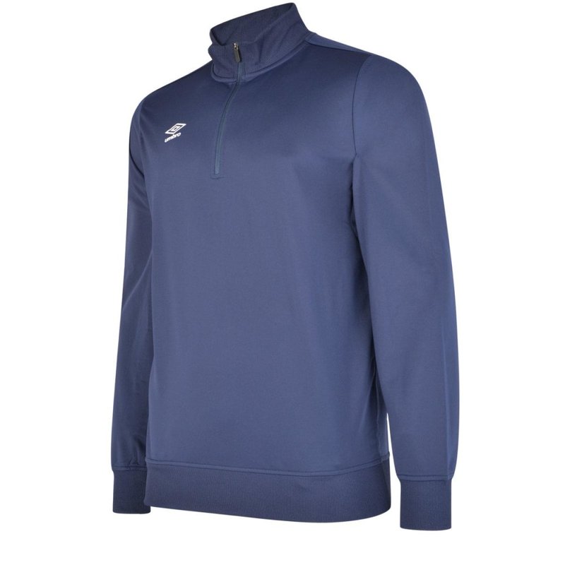 Umbro Mens Club Essential Half Zip Sweatshirt In Blue