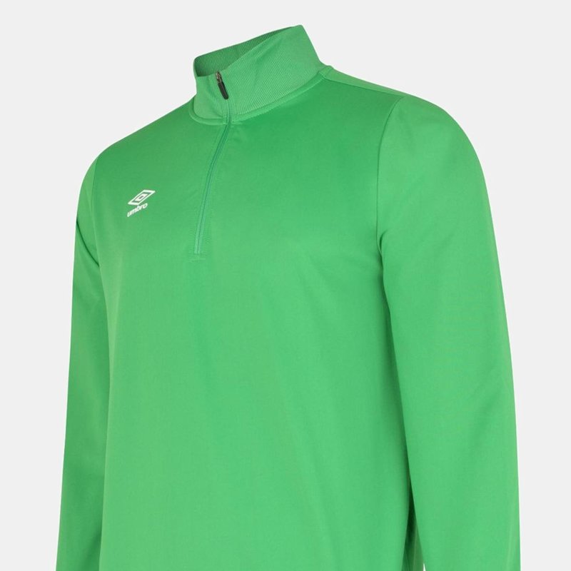 Umbro Mens Club Essential Half Zip Sweatshirt In Green