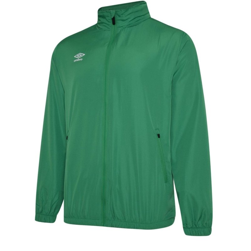 Umbro Mens Club Essential Light Waterproof Jacket In Green