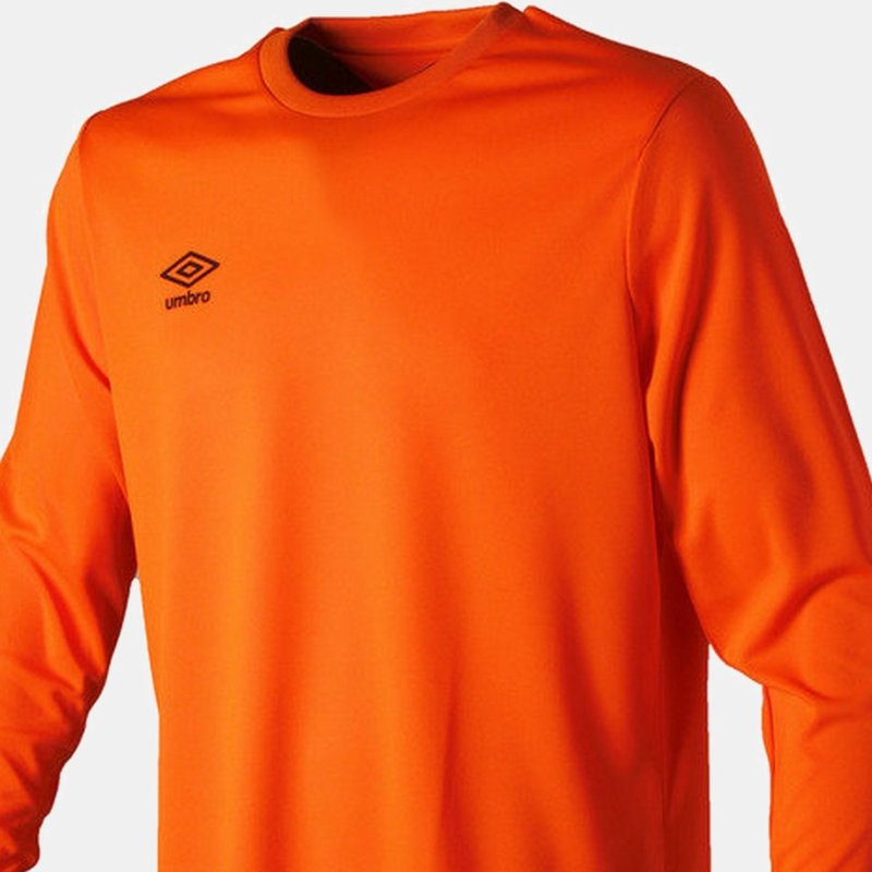 Umbro Mens Club Long-sleeved Jersey In Orange