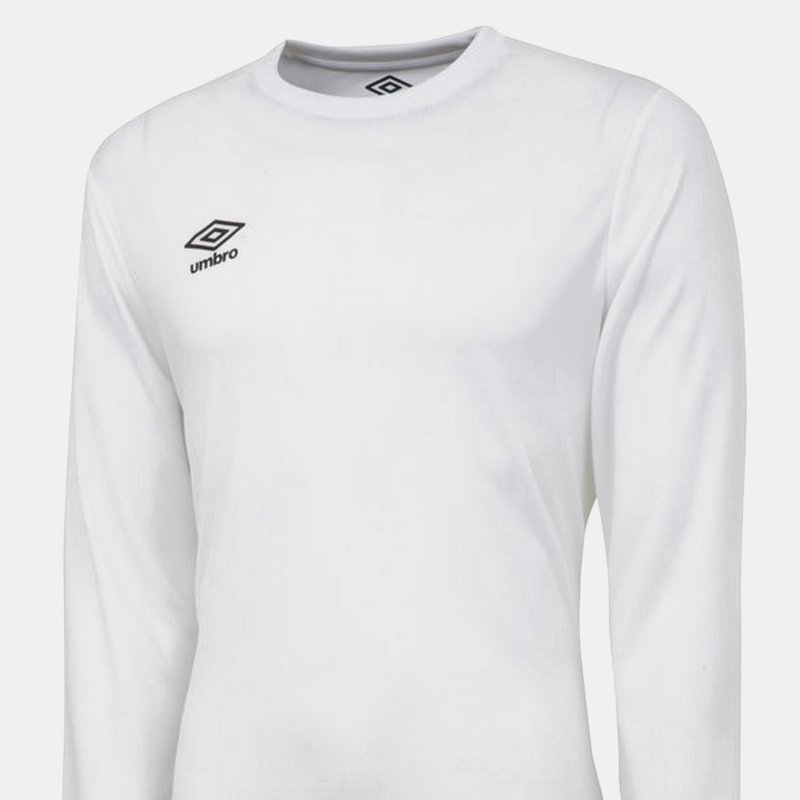 Umbro Mens Club Long Sleeved Jersey In White