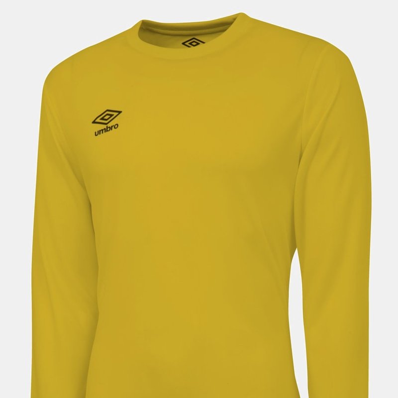 Umbro Mens Club Long-sleeved Jersey In Yellow