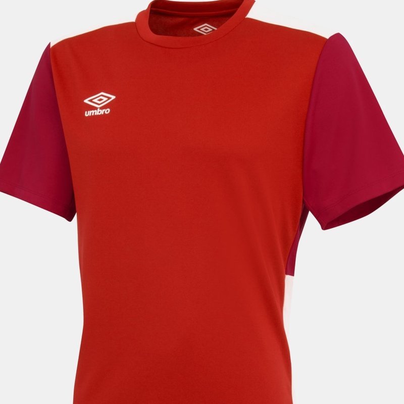 Umbro Mens Contrast Training Jersey In Red