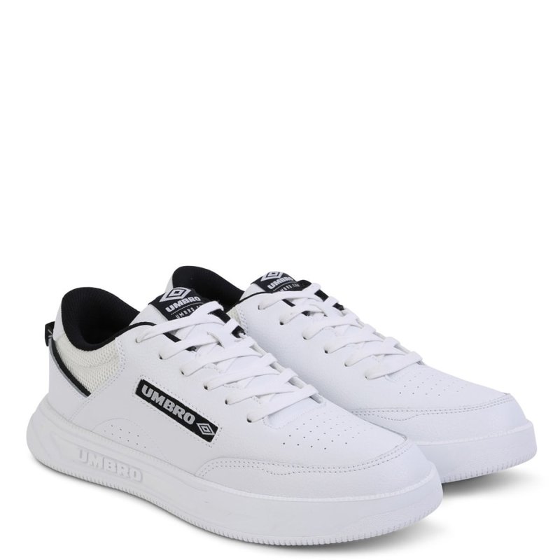 Umbro Mens Greco Ii Leather Sneakers In White