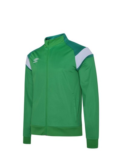 Umbro Mens Knitted Jacket (Emerald/Lush Meadows/Brilliant White) product