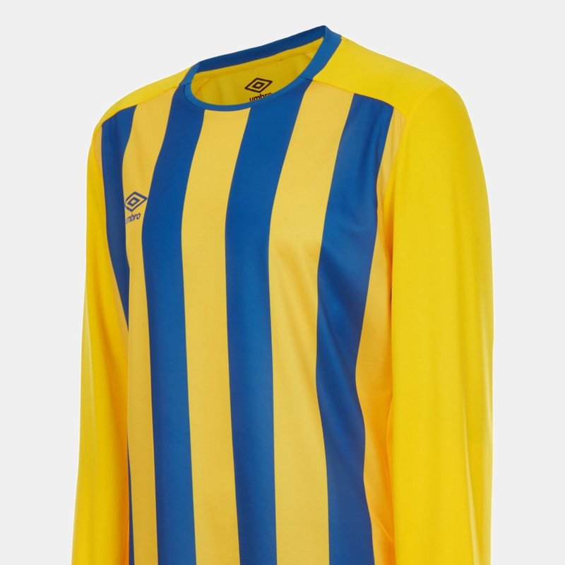 Umbro Mens Milan Stripe Long-sleeved Jersey In Yellow