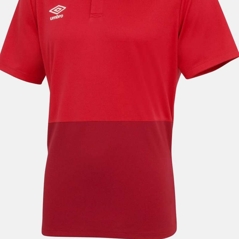 Umbro Mens Polyester Polo Shirt In Red