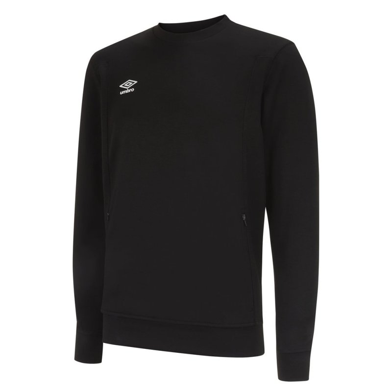 Umbro Mens Pro Stacked Logo Fleece Pullover In Black