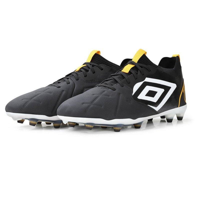Umbro Mens Tocco 2 Pro Leather Firm Ground Boots In Black
