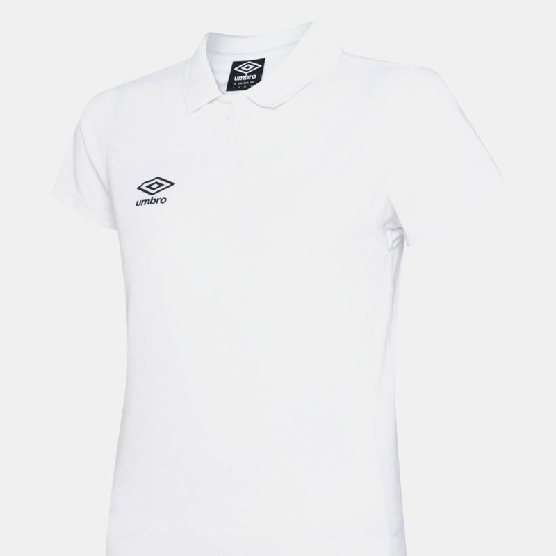 Umbro Womens Club Essential Polo Shirt In White